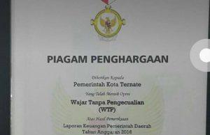 WTP di Raih Pemkot Ternate