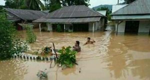 Sungai Meluap Sebabkan Banjir di Kecamatan Oba