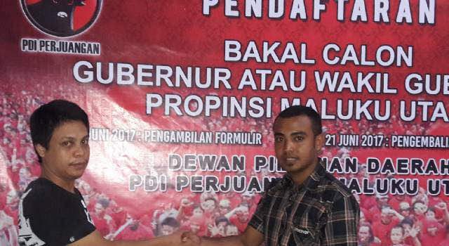 Haji Bur Resmi Ambil Formulir Cagub di PDI-P Malut