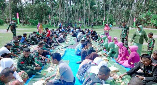 Makan Patita dan Atraksi Yong Moo Do Meriahkan HUT TNI di Lokasi TMMD ke 100