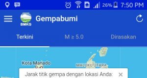 Gempa Berkekuatan 5.4 SR Guncang Halsel