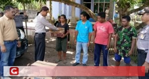 Kapolres Halbar Silaturahmi dengan Korban Gempa