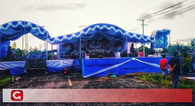 Panggung Raksasa Hiasi Kampanye BUR-JADI di Halmahera Utara