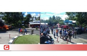 Mobil Hangus di Depan SPBU