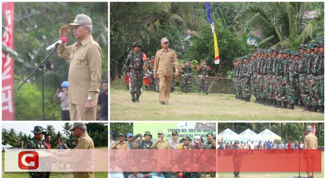 TMMD ke 102 di Kecamatan Hiri, Walikota Ternate jadi Inspektur Upacara