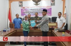 KPU Malut menerima LPPDK dari Lembaga Akuntan Publik
