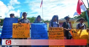 Bupati Morotai Di Demo PB-HIPPMAMORO