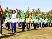 Bangun Silaturahmi, Ketua Dharma Pertiwi Daerah Bersama Jajarannya Hadiri Kegiatan Olahraga