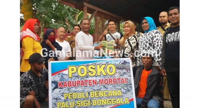 Pemda Morotai Serahkan Bantuan kepada Korban Gempa dan Tsunami di Palu