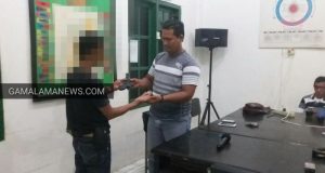 Warga Serahkan Senpi Rakitan Ke KODIM 1508 Tobelo