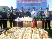 Polres Morotai Musnahkan Miras dan Knalpot Racing
