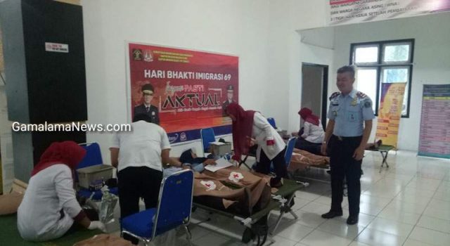 Donor Darah Warnai Hari Bhakti Imigrasi Ke-69 Tahun 2019