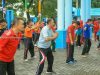 Senam Bersama untuk Membangun Sinergitas Tiga Pilar