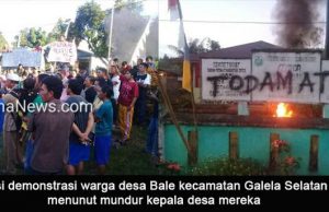 Kepala Desa Bale di Demo Warga