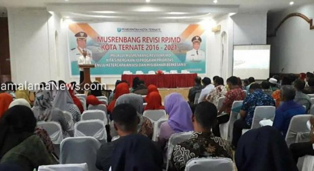Ini Kata Wali Kota Ternate di Pembukaan Musrembang Revisi RPJMD Tahun 2016-2021