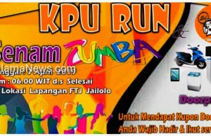 KPUD Halbar Lakukan Sosialisasi Pemilu Run di Lapangan FTJ Halbar