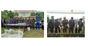 Hari Puncak HUT Bhayangkara ke 73, Polres Haltim Musnahkan Ratusan Botol Miras