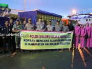 Polda Malut Kerahkan 2 Peleton Anggota dan 5 Truk, Bantuan Korban Bencana Alam
