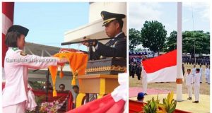 Peringati HUT RI Ke 74 Tahun 2019 di Morotai, Danlanud Bertindak Sebagai Inspektur Upacara