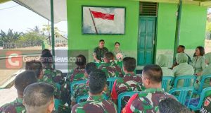 Dandim 1508/Tobelo Bersama Ketua Persit Lakukan Kunjungan Kerja, Disejumlah Koramil Di Morotai