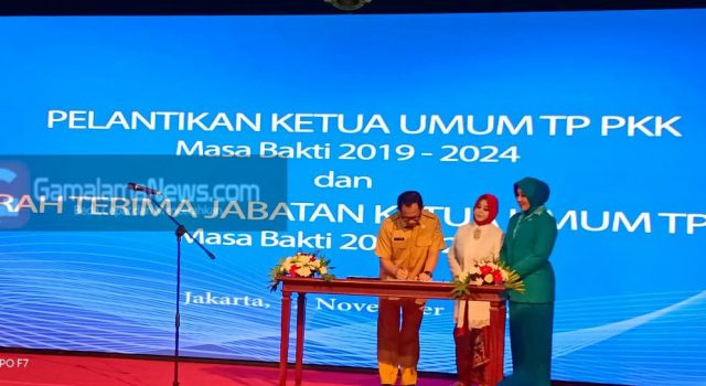 Aliong Mus Hadiri Pelantikan Ketua Umum TP-PKK Pusat